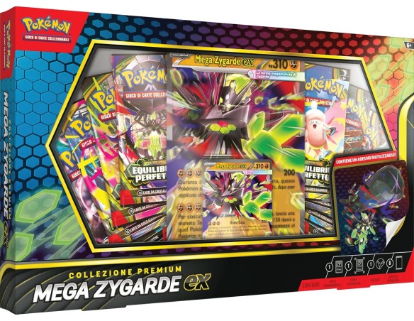 Pokémon: collezione premium Mega Zygarde-ex del GCC Pokémon (una carta promozionale, una carta lenticolare gigante, un adesivo 