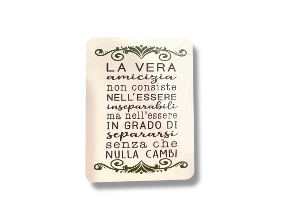 Fabula | Magnete 7cm calamita Dell'amicizia In Legno Naturale fabula La vera amicizia..
