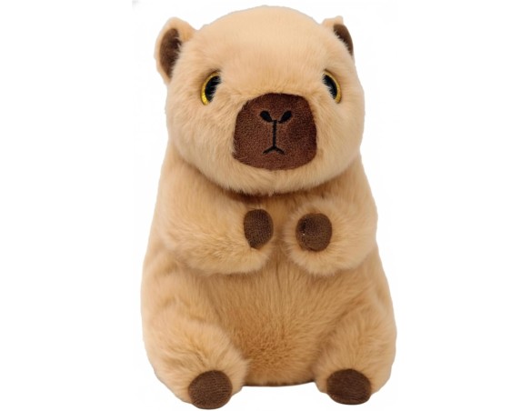 Beanie Boos | Peluche Ty Beanie Boos Lara il Capibara con Occhi Dorati Grandi e Glitter, il Peluche con gli Occhi Grandi Scinti
