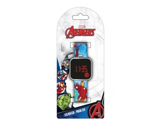 Marvel Avengers - Orologio da polso digitale Led per bambini, Funzione data avengers