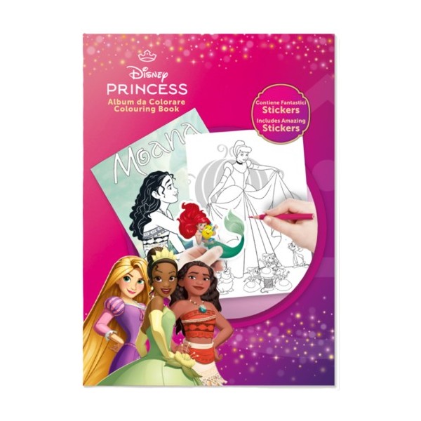 Principesse | Album Libro da colorare c/adesivi...