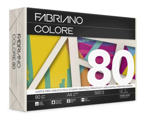 Carta Per Fotocopie Fabriano Colore 80 Gr/mq A4 Avorio Risma 500 Fogli