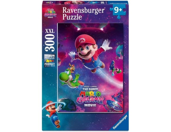 Ravensburger - Puzzle Super Mario The Movie, 300 Pezzi XXL - Puzzle Bambini 9 Anni, Collezione Super Mario, Giochi Educativi e 