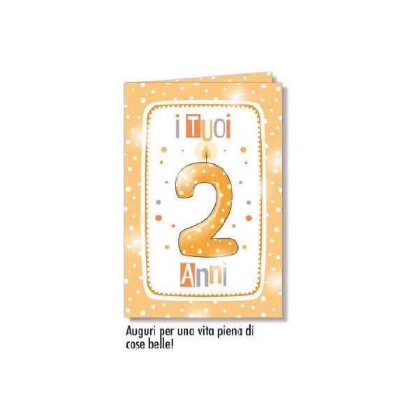 Biglietto Cromo Compleanno 2°anno anni unisex