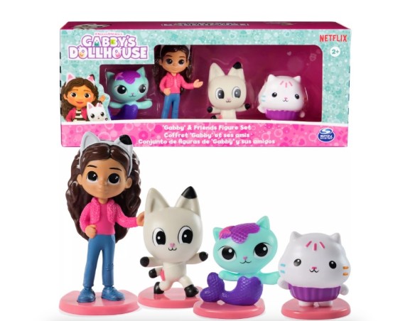 Gabby's Dollhouse - Confezione regalo con 4 mini figure assortite casa di gabby