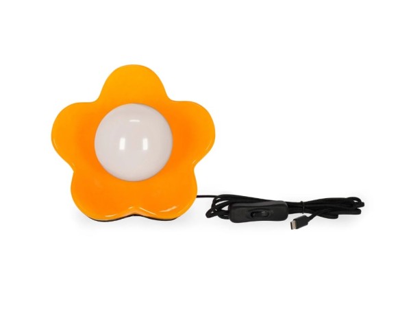 Legami - Lampada Led da Tavolo - Shiny Orange - Flower Power Fiore