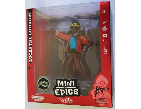 Stranger Things | Personaggio action figure Weta Workshop Stranger Things Mini Epics Lucas The Lookout (Stagione 1) Edizione Li