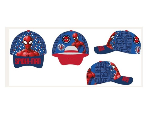 Spiderman | Cappello con visiera regolabile stampa round – Spiderman 53 - 54 cm