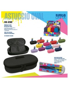 Astuccio Ovale TintaUnita Nero con Omaggio Penna -...