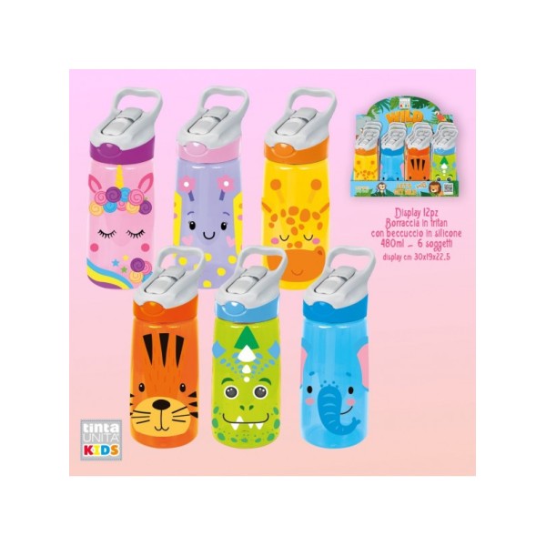 Borraccia in Tritan TintaUnita Kids 480ml - Con...