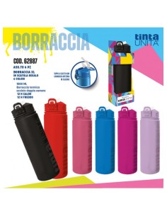 Borraccia Termica TintaUnita 1 Litro | Acciaio Inox...