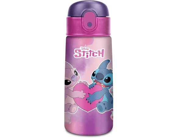 Lilo e stitch | Seven Borraccia Kid Stitch, Lilla, 460 ml, Acciaio Inox, BPA free, Ermetica, Caldo 12h/freddo 24 h, A prova di 
