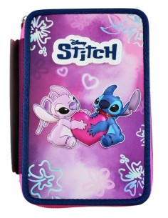 Seven Astuccio Lilo & Stitch 3 Zip, Triplo Scomparto,...
