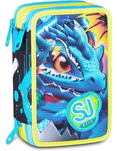 SJ GANG STYLE JAM GANG Astuccio Scuola 3 Zip METAL DRAGON...