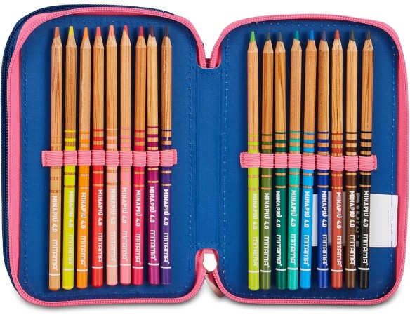 Seven Astuccio Lilo & Stitch 3 Zip, Triplo Scomparto, Completo di Matite, Pennarelli, Colori, Accessori Zaino, Elementari, Medi