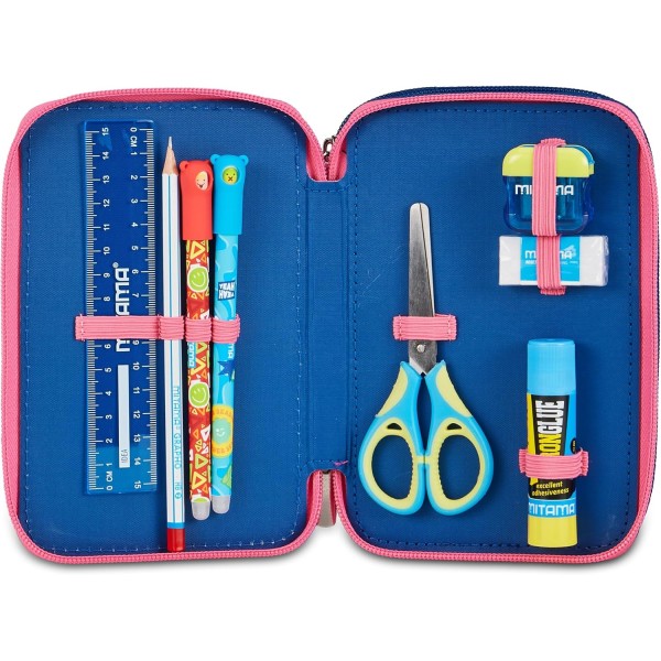 Seven Astuccio Lilo & Stitch 3 Zip, Triplo...