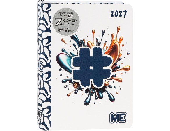 Diario ME MY EVOLUTION - Agenda 2027 Giornaliera 16 Mesi, Diario per Ragazzi e Ragazze, con Copertina Morbida e Grafica in Rili