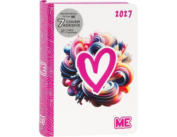 Diario ME MY EVOLUTION - Agenda 2027 Giornaliera 16 Mesi, Diario per Ragazzi e Ragazze, con Copertina Morbida e Grafica in Rili