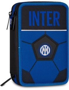 Inter | Seven Astuccio Scuola 3 Zip Inter, Blu, Triplo...