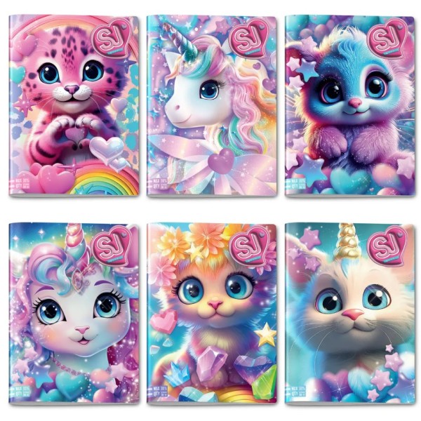 Quaderno Seven Maxi Sj Gang Animali Girl A4...