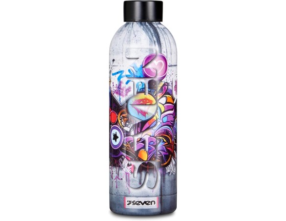 Seven Borraccia termica WRITE DOWN, Rosa, 500 ml, Acciaio Inox, Bpa free, Tenuta stagna, Mantenimento temperatura caldo 12h red