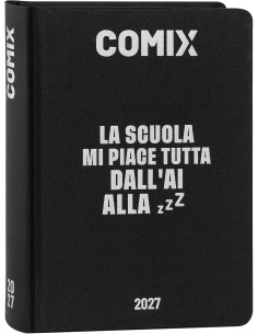 Comix Diario Agenda 16 Mesi Standard Black&silver