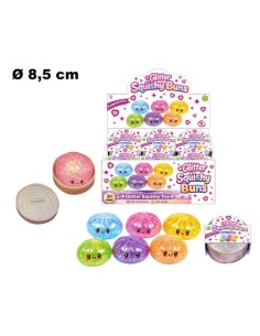Squishy ravioli cinesi fluo glitter 8,5cm