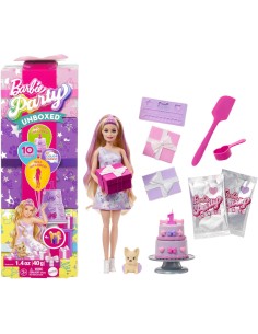 Barbie Party Surprise - Birthday Bows, bambola con 10...