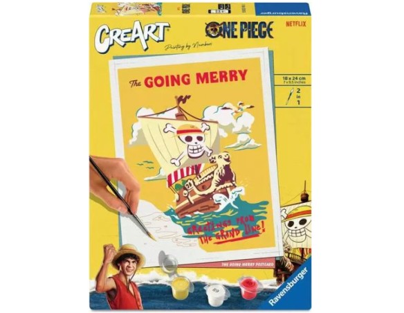 One Piece | CreArt, Dipingere con i numeri Serie Trend Adulti One Piece - La Going Merry di One Piece