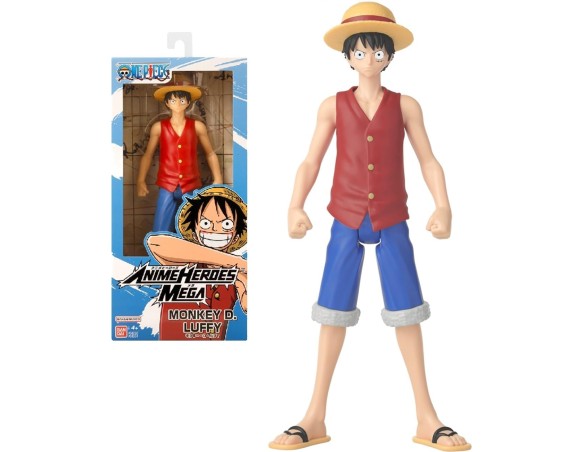 Bandai - Anime Heroes - One Piece - Action figure Anime Heroes Mega 30 cm Luffy - Grande action figure snodata - Figura manga L