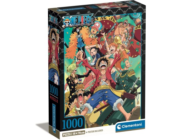 Clementoni Puzzle One Piece - 1000 Pezzi - Puzzle Adulti, Poster Incluso, Puzzle Anime, Manga, Divertimento Per Adulti, Made In