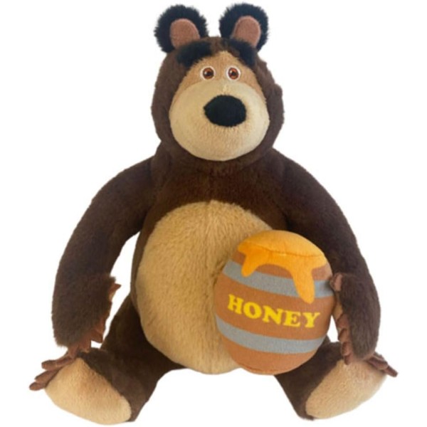 Masha e orso | Peluche Orso Seduto con vaso di...