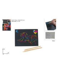 Scratch paper arcobaleno 19x13cm, confezione da 50 fogli...