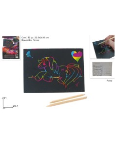 Scratch paper arcobaleno 21x29,7cm, confezione da 50...