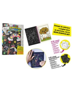 W toy neon scratch book unicorno