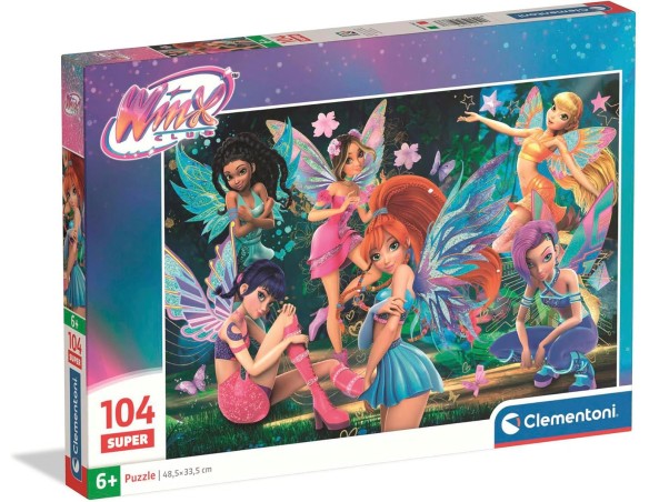 Winx | Puzzle per Bambini 104 Pezzi, per Bambini 6+ Anni, Illustrazione Winx Club, Idea Regalo, Made in Italy, 48,5x33,5 cm, 25