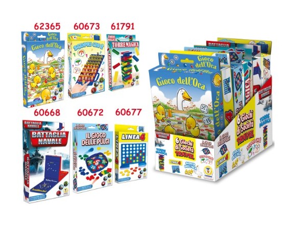 Gioco Versione Travel Gioco Dell'Oca / Scopri Chi E' / Torre Magica / Battaglia Navale / Linea 4 / Gioco Delle Pulci (Assortime