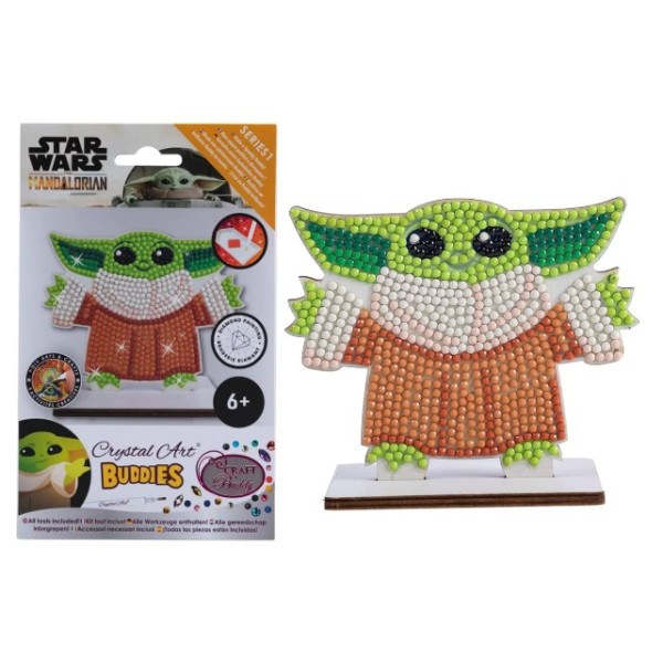 Grogu crystal art buddy star wars