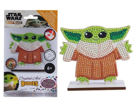 Grogu crystal art buddy star wars