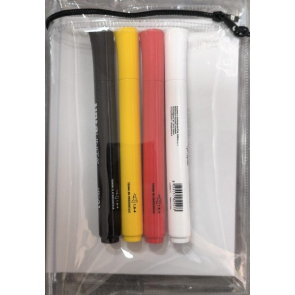 Diario Tinta Unita Bianco con 4 marcatori...