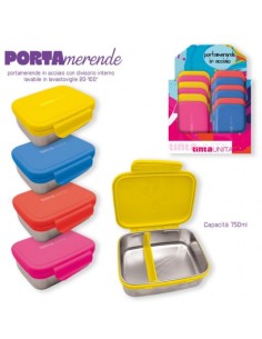 Lunch Box Acciaio per Bambini 750ml | Porta Merenda...