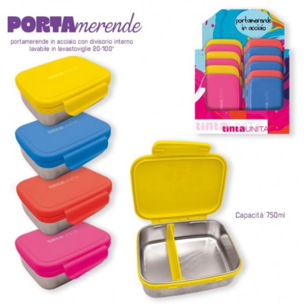 Portamerenda Lunch Box Acciaio per Bambini...