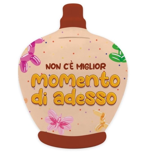 SALVADANAIO - IN CERAMICA CON TAPPO -  NON C E’...