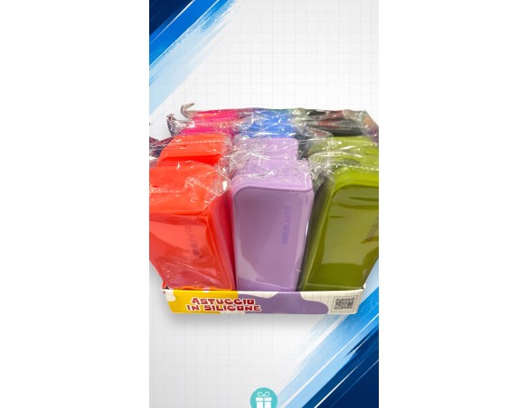 Astuccio Bauletto in silicone in 6 colorazioni tinta unita 63245