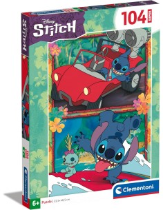 Clementoni- Disney Stitch Supercolor Stitch-104 Pezzi...