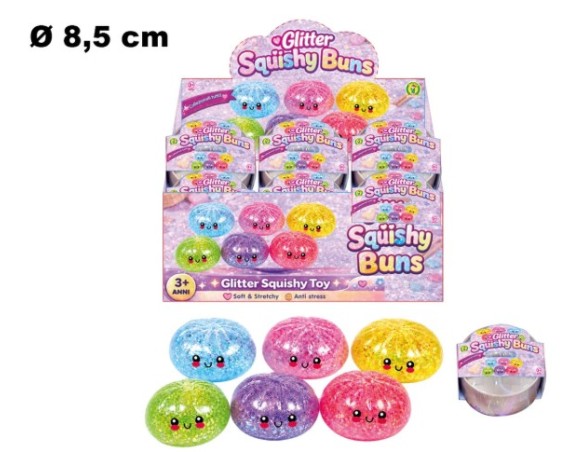 Squishy ravioli cinesi glitter 8,5cm