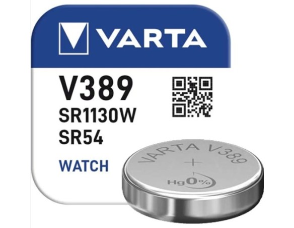PILA BATTERIA A BOTTONE 389 ( 390 - 1130 - 54 ) VARTA 389101111