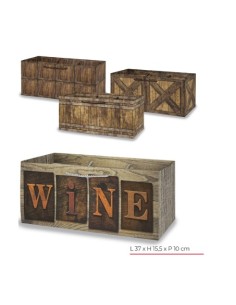 BUSTA SHOPPERS VINO Shopper per bottiglia Wood Effect...