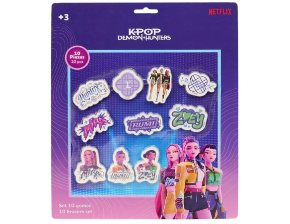 Demon Hunters K-Pop |Set 10 Gomme Da Cancellare K Pop Demon Hunters Huntrix