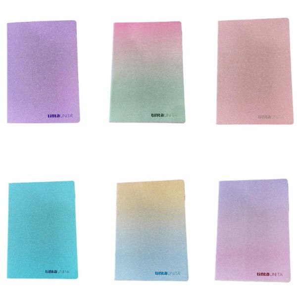Maxi Quaderno Tinta Unita Glitter 1 RIGO - 4mm...